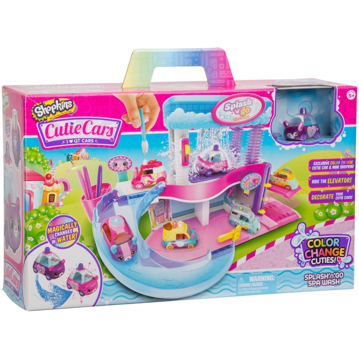 Set de joaca Shopkins - Cutie Cars, SPA pentru masinute