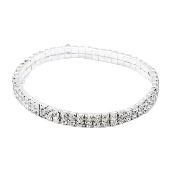 Bratara de picior argintie GODDESS 2 randuri