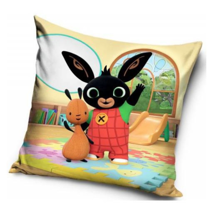 Fata de perna pentru copii Bing, poliester, multicolor, dimensiuni 40 x 40 cm