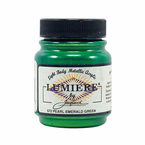 Vopsea pentru materiale textile Jacquard Lumiere, 67 ml, Pearlescent Emerald