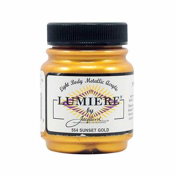 Vopsea pentru materiale textile Jacquard Lumiere, 67 ml, Sunset Gold