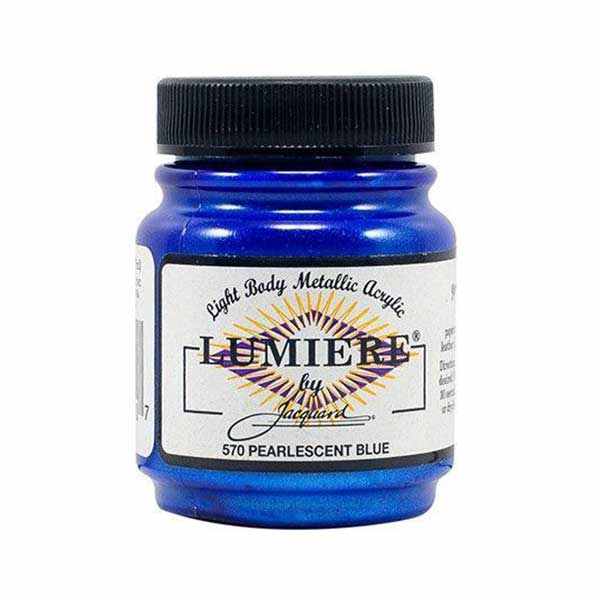 Vopsea pentru materiale textile Jacquard Lumiere, 67 ml, Pearlescent Blue