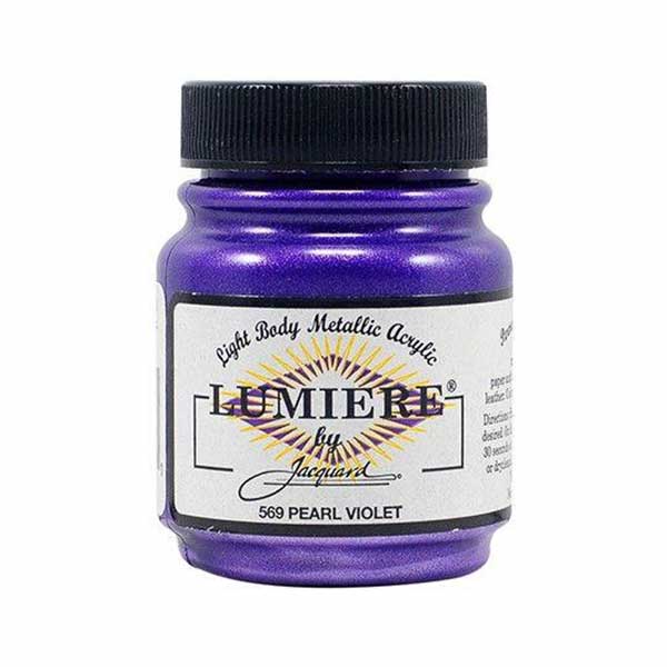 Vopsea pentru materiale textile Jacquard Lumiere, 67 ml, Pearlescent Violet