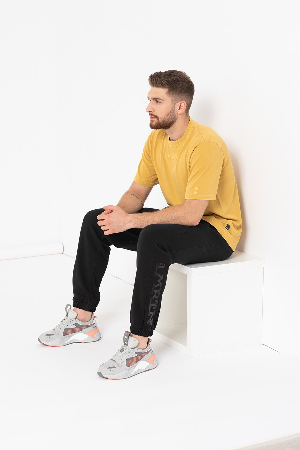 LA MARTINA, Pantaloni sport de bumbac cu imprimeu logo, Negru, XS