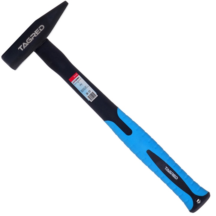 Tagred mechanikus kalapács, üvegszálas fogantyúval, hossza 34cm, 710g, fekete/kék