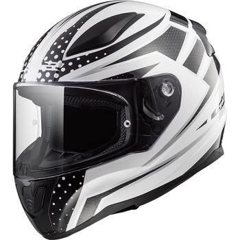 Casca moto, LS2 FF353 Carborace Alb/Negru, XXL (63-64cm) Casca moto, LS2 FF353 Carborace Alb/Negru, XXL (63-64cm)