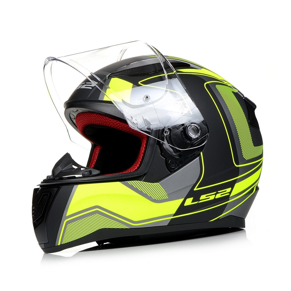 Casca moto, LS2 FF353 Carrera Galben/Negru, XXL (63-64cm)