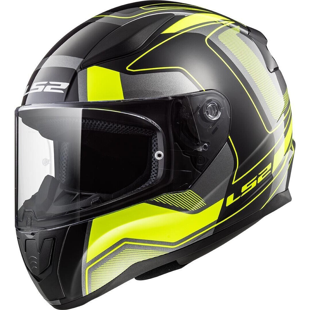 Casca moto, LS2 FF353 Carrera Galben/Negru, S (55-56cm)