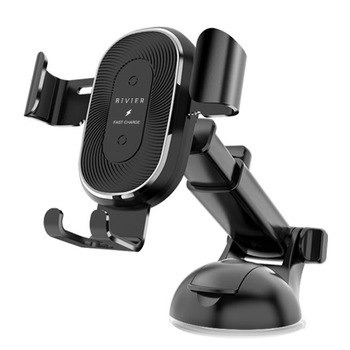 Suport Auto Pentru Telefon Universal Bivier Elegance Pro, Incarcare Wireless Fast Charging Qi 10W - sistem prindere ventilatie/bord/parbriz, Silver Suport Auto Pentru Telefon Universal Bivier Elegance Pro, Incarcare Wireless Fast Charging Qi 10W - sistem prindere ventilatie/bord/parbriz, Silver