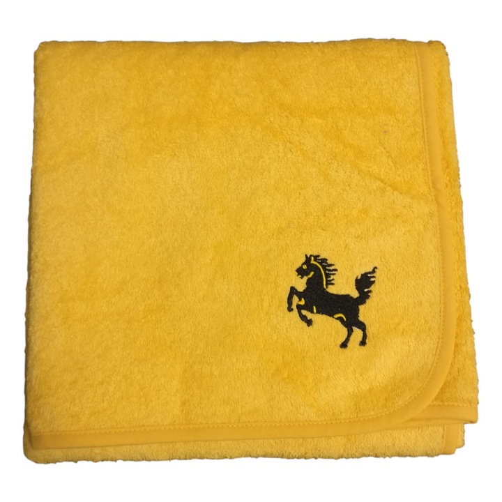 Бебешка кърпа за баня 90см х 90см - жълта