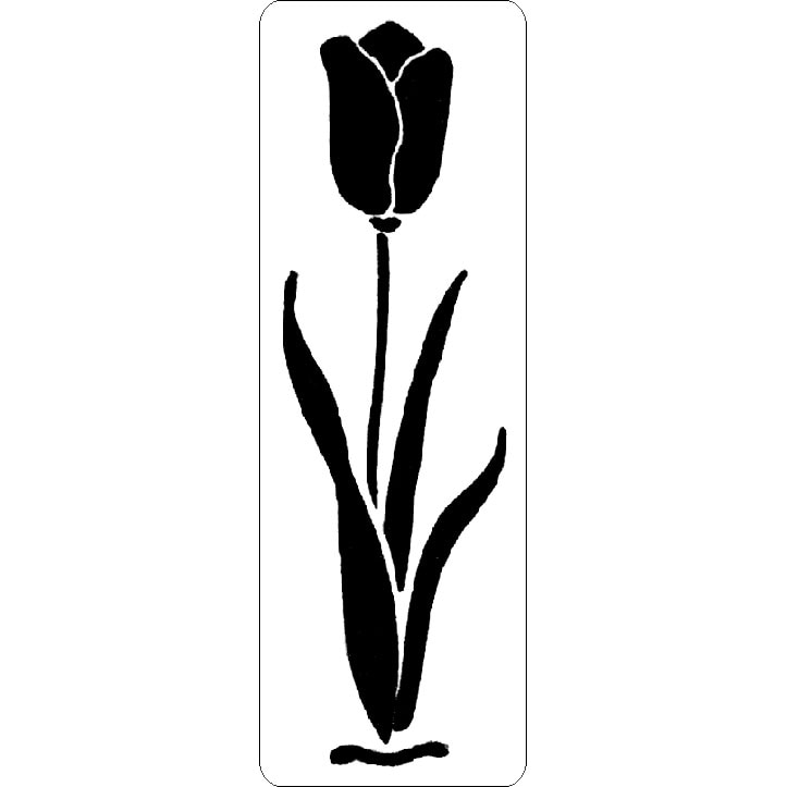 Sablon embossing (embosare/bombare), lalea, 3.1x8.4cm, alama, Meyco