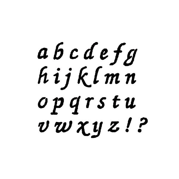 Sablon embossing (embosare/bombare), alfabet mic, 5.6x8.2cm, alama, Meyco