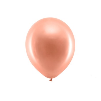 Set 10 baloane latex metalizate, Deco, Rose gold, 30cm Set 10 baloane latex metalizate, Deco, Rose gold, 30cm
