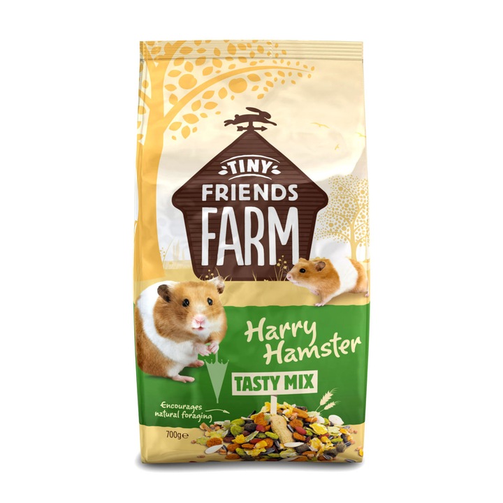 Mix gustos si echilibrat nutritional pentru Hamsteri, Tiny Friends Farm, 700 g