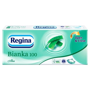 Pachet 100 de Servetele Batiste, Regina Bianka, 3 Straturi, Albe Pachet 100 de Servetele Batiste, Regina Bianka, 3 Straturi, Albe