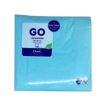Servetele de Masa, Duni Mint Blue, Dimensiune 33x33 cm, 125 Buc/Pachet, 3 Straturi, Culoare Turcoaz Servetele de Masa, Duni Mint Blue, Dimensiune 33x33 cm, 125 Buc/Pachet, 3 Straturi, Culoare Turcoaz