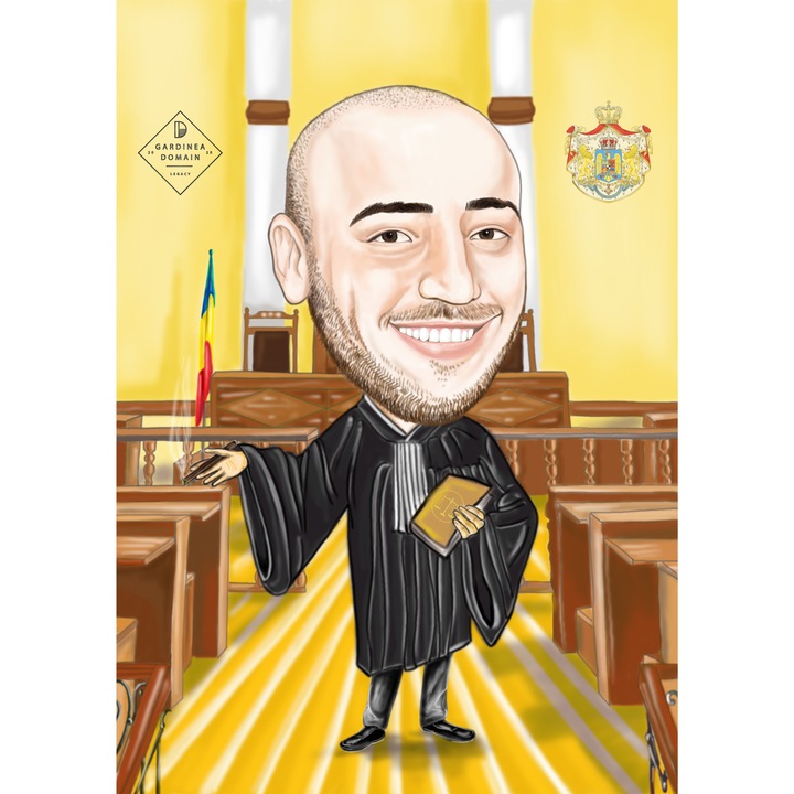 Tablou caricatura Gardinea Domain, canvas, 70 x 150 cm