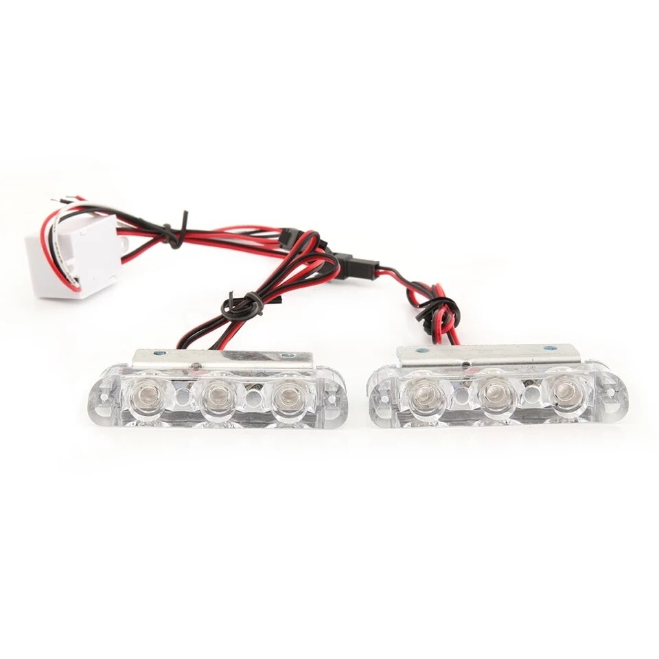 Kit stroboscoape led 12v , lumina rosu/albastru