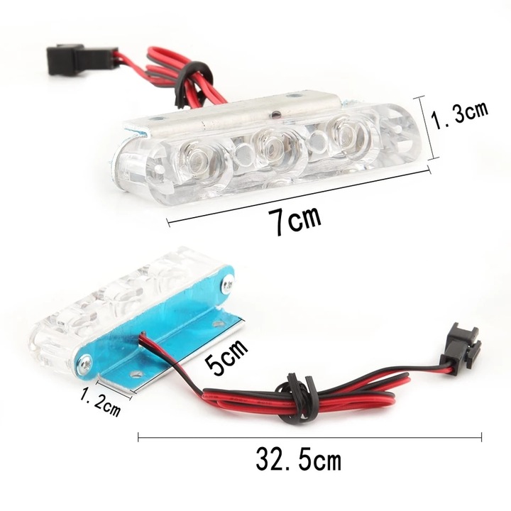 Kit stroboscoape led 12v , lumina rosu/albastru