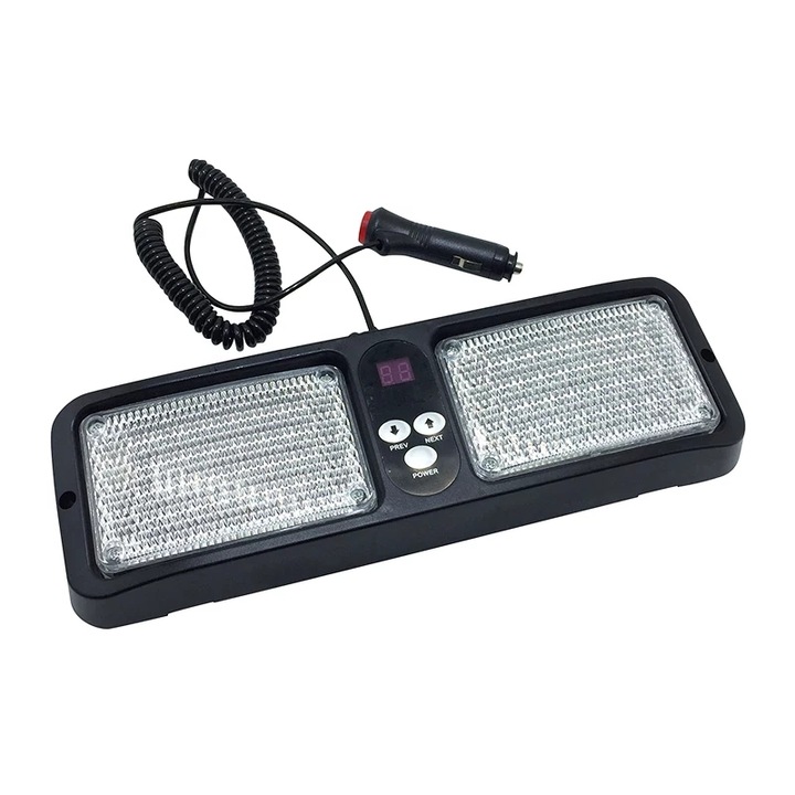 Stroboscop profesional pentru parasolar cu mufa bricheta, lumina rosie/albastra, 12v