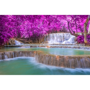 Tablou canvas Cascada, padure roz, Laos, 60 x 40 cm Tablou canvas Cascada, padure roz, Laos, 60 x 40 cm