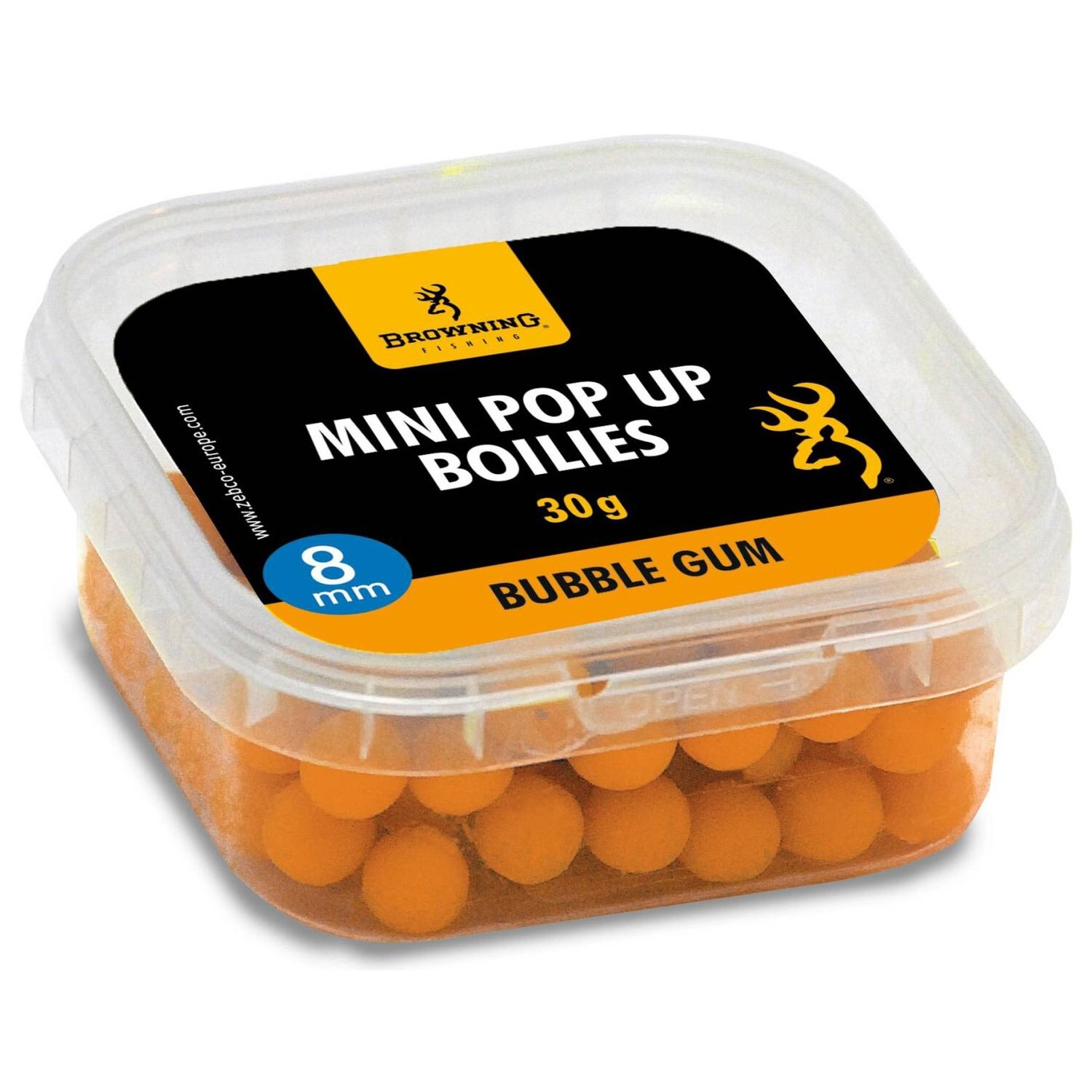 Pop up Mini Pop up Boilie pre-drilled orange Bubble Gum 8mm