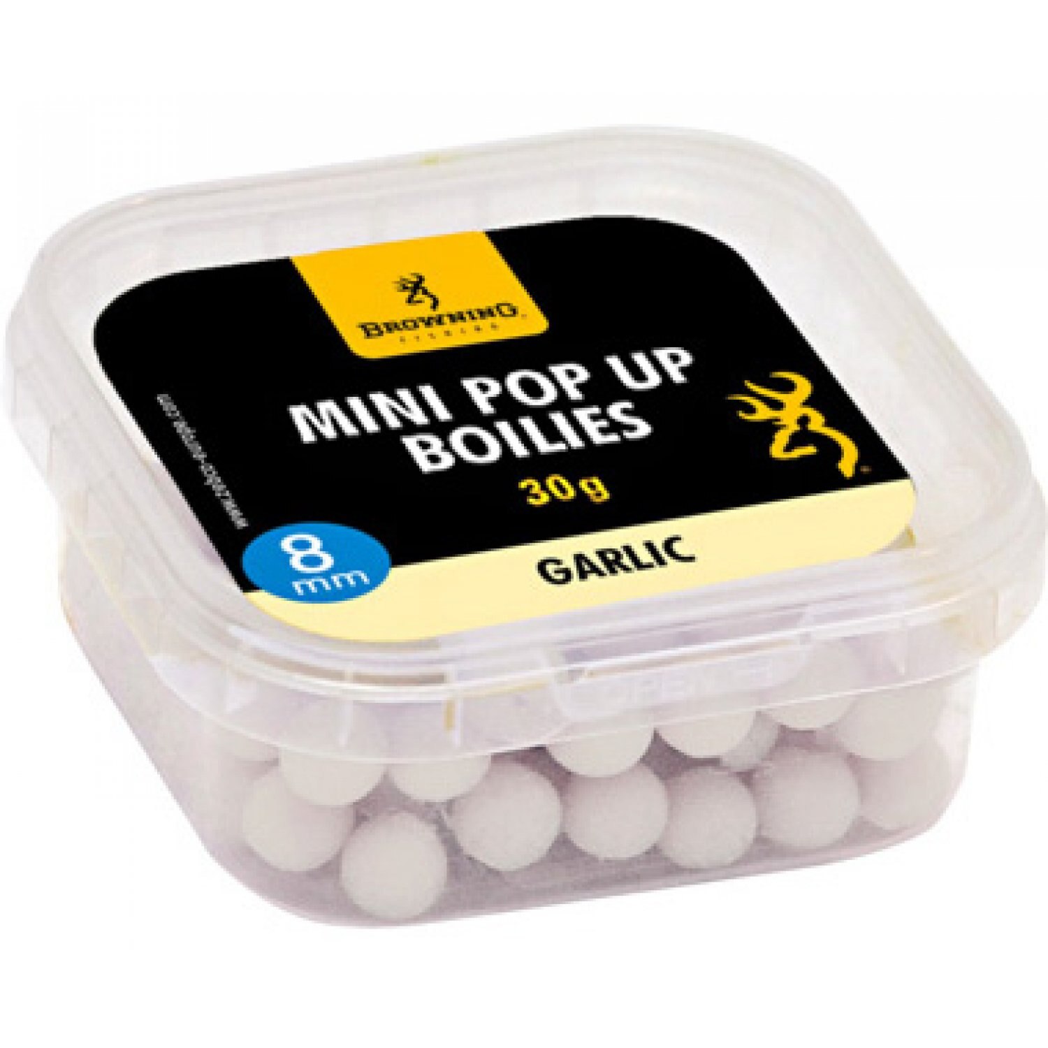 Pop up Mini Pop up Boilie pre-drilled white/nature Garlic 8mm