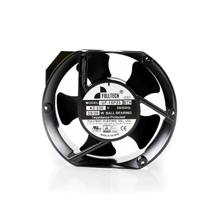 Ventilator FullTech, metal, axial, rulment, 220V, 2P, 0.23A, 172x150x51mm, 288m3/h