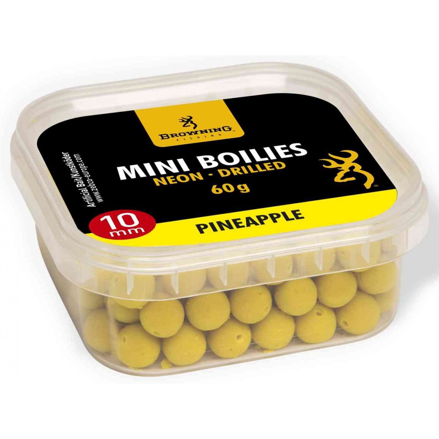 Mini Boilies Neon Pre-drilled Yellow Pineapple 10mm