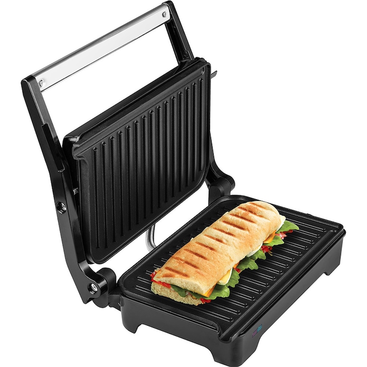 Sandwich-maker, ECG, S 2070 PANINI, 1200W, Negru
