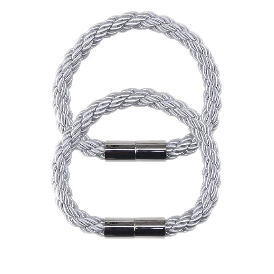 Set 2 magneti decorativi pentru draperii si perdele, ILFY, KWCT12-W, gri