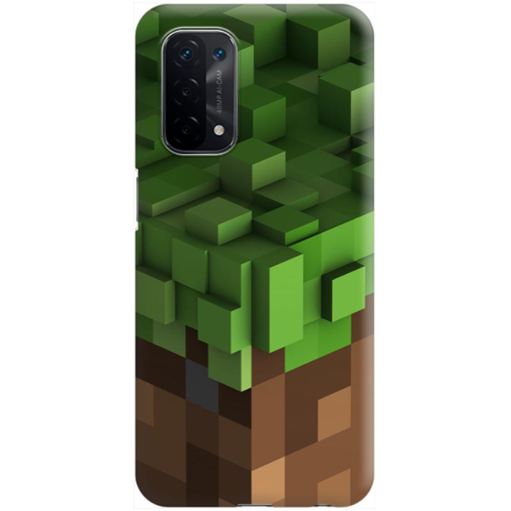 Husa silicon compatibila cu Oppo A15 model Earth Block Minecraft, Silicon, TPU Viceversa