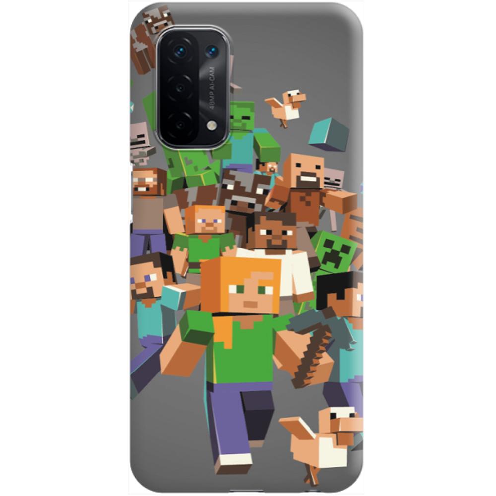 Husa silicon compatibila cu Oppo A15 model Minecraft Characters, Silicon, TPU Viceversa