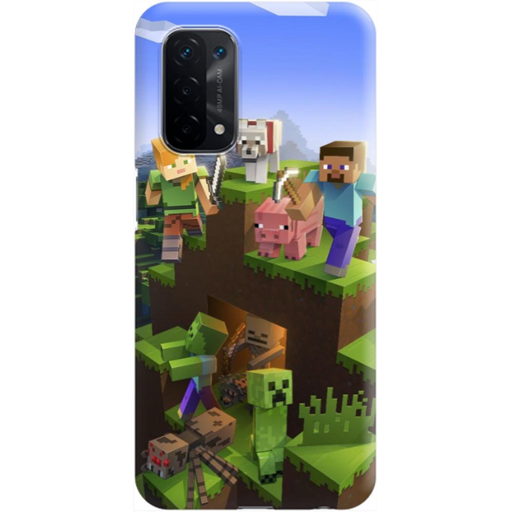 Husa silicon compatibila cu Oppo A12 model Minecraft World, Silicon, TPU Viceversa