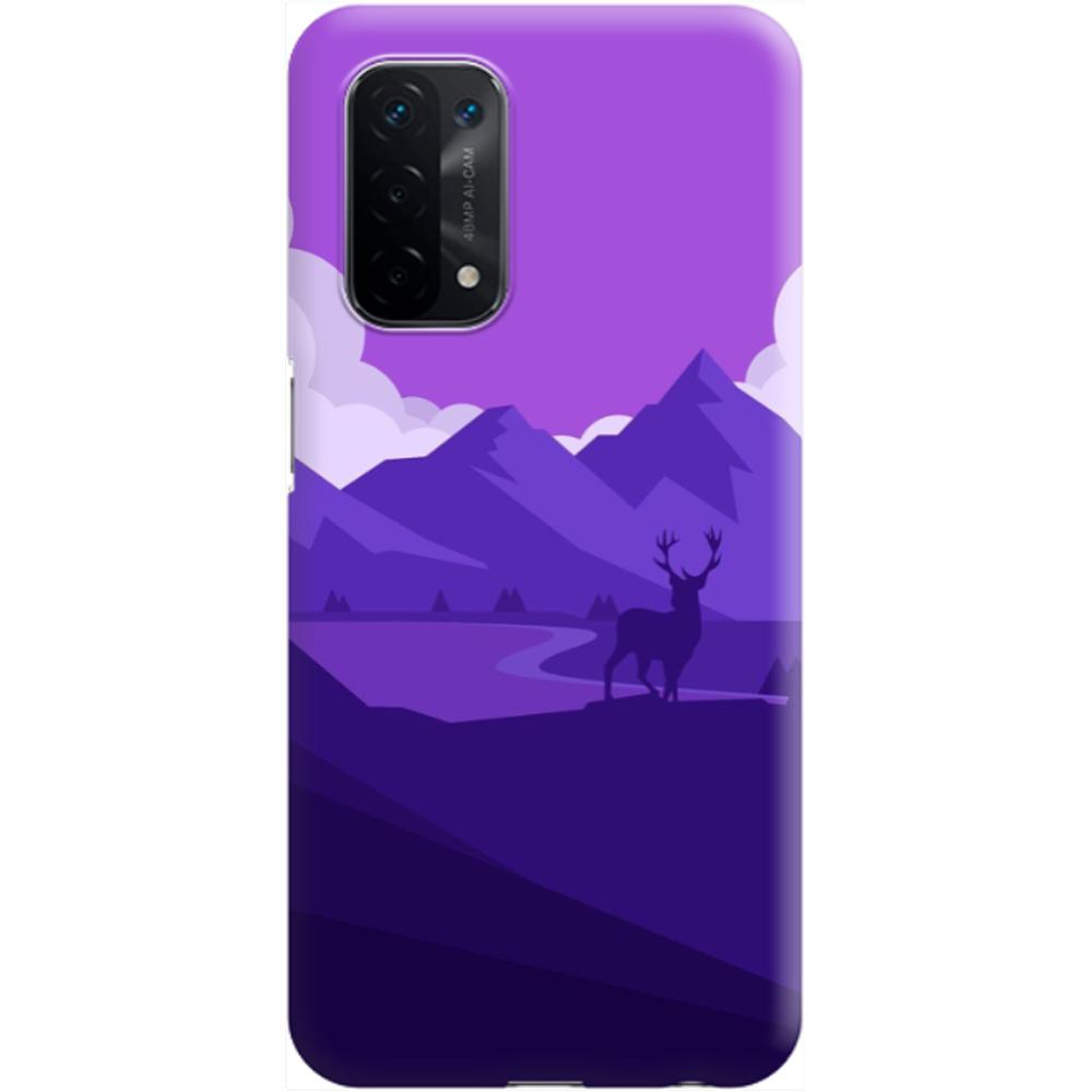 Husa silicon compatibila cu Oppo A15 model Purple Nature, Silicon, TPU Viceversa