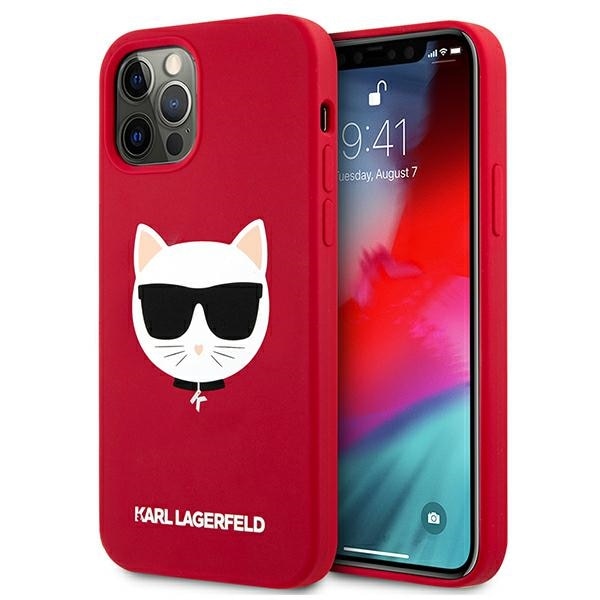 Husa pentru iPhone 12 Pro Max Karl Lagerfeld Silicone Choupette red