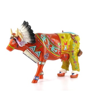 Vacuta Decorativa din rasina, Indianul Winnetou Vacuta Decorativa din rasina, Indianul Winnetou