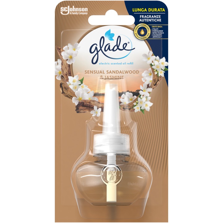 Резерва за електрически ароматизатор за стая Glade Bali Sandalwood& Jasmine, 20 мл