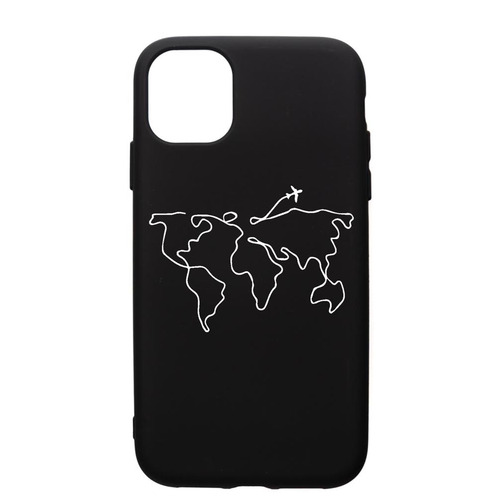 Husa Silicon Premium compatibila cu Apple iPhone 11 Pro, Travel, cu interiorul din material textil, protectie camera, PB733