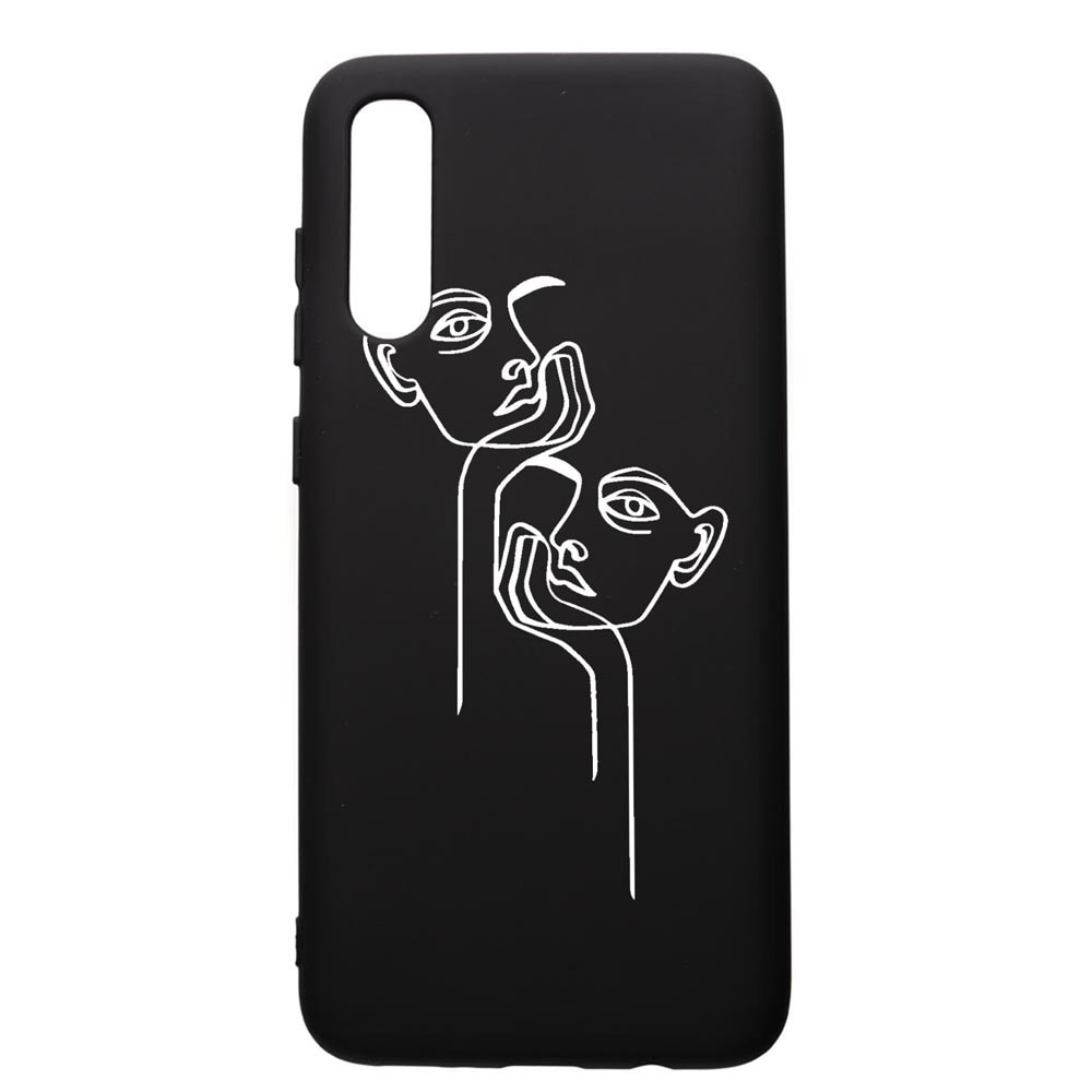 Husa Silicon Premium compatibila cu Samsung Galaxy A50, Boring, cu interiorul din material textil, protectie camera, PB737