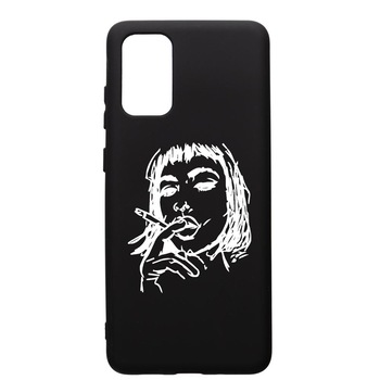 Husa Silicon Premium compatibila cu Samsung Galaxy A71, Smoking Woman, cu interiorul din material textil, protectie camera, PB749 Husa Silicon Premium compatibila cu Samsung Galaxy A71, Smoking Woman, cu interiorul din material textil, protectie camera, PB749
