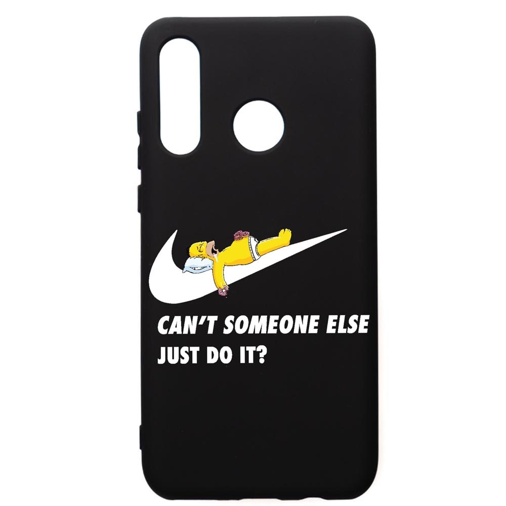 Husa Silicon Premium compatibila cu Huawei P30 Lite, Simpson Just Do It, cu interiorul din material textil, protectie camera, PB751