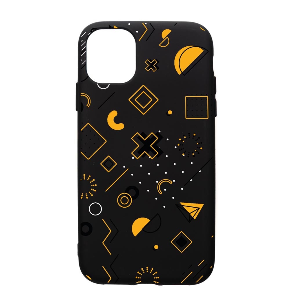 Husa Silicon Premium compatibila cu Apple iPhone 12, Symbols, cu interiorul din material textil, protectie camera, PB763