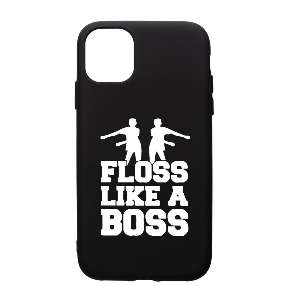 Husa Silicon Premium compatibila cu Apple iPhone 11 Pro, Floss Like A Boss, cu interiorul din material textil, protectie camera, PB765
