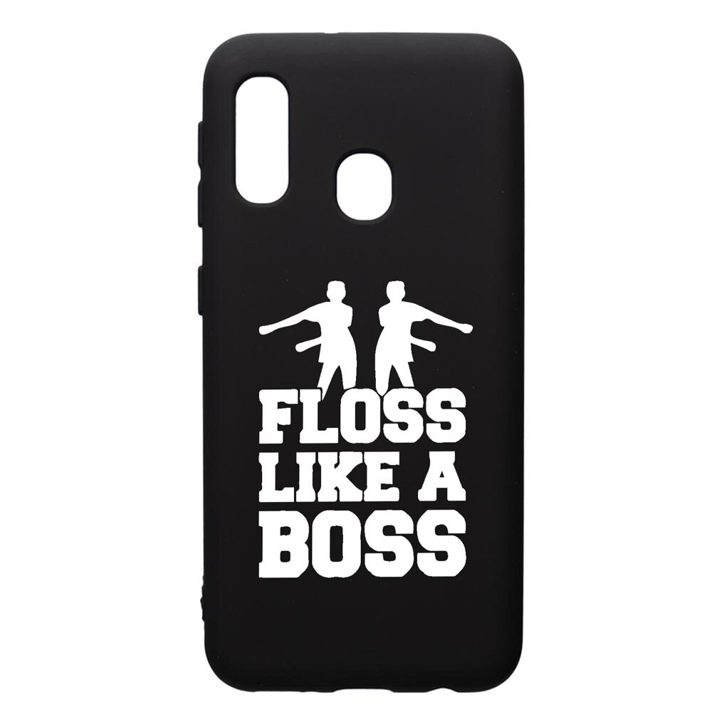 Husa Silicon Premium compatibila cu Samsung Galaxy A20E, Floss Like A Boss, cu interiorul din material textil, protectie camera, PB765