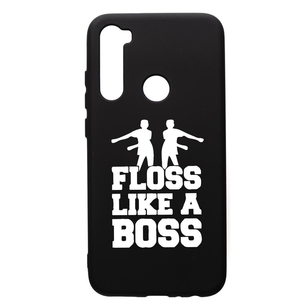 Husa Silicon Premium compatibila cu Xiaomi Redmi Note 8 Pro, Floss Like A Boss, cu interiorul din material textil, protectie camera, PB765