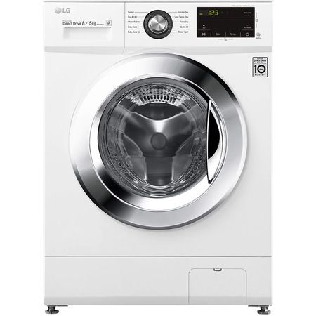 Masina de spalat rufe cu uscator LG F4J3TM5WE, 8 kg spalare, 5 kg uscare, 1400 rpm, Clasa D, Direct Drive, SmartDiagnosis, Alb