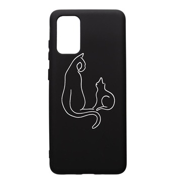 Husa Silicon Premium compatibila cu Samsung Galaxy S20 Plus, Abstract Cat, cu interiorul din material textil, protectie camera, PB738 Husa Silicon Premium compatibila cu Samsung Galaxy S20 Plus, Abstract Cat, cu interiorul din material textil, protectie camera, PB738