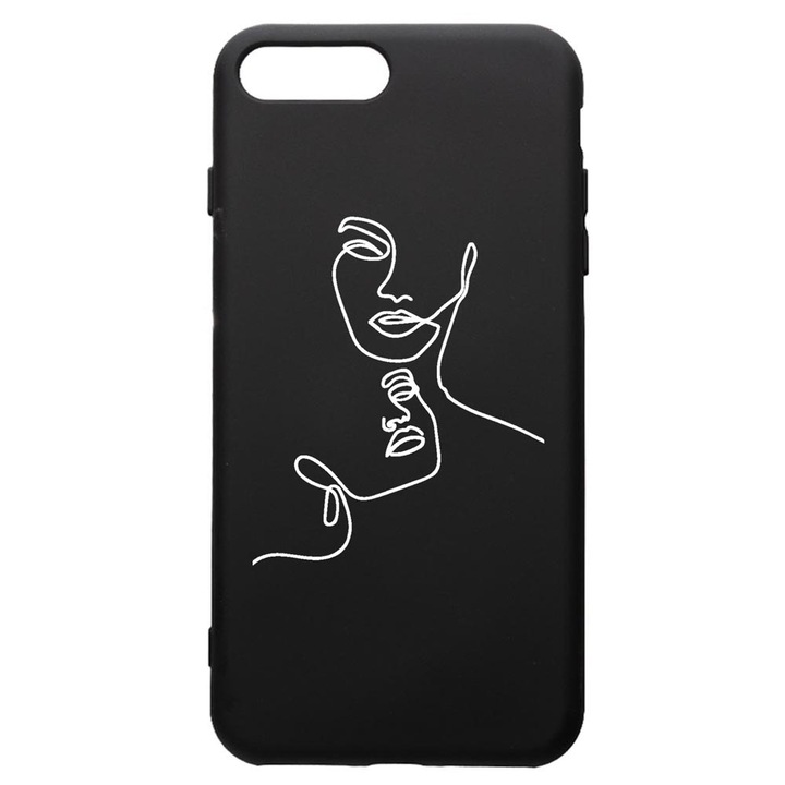 Prémium szilikon tok kompatibilis Apple iPhone 8 Plus / iPhone 7 Plus telefonnal, Mother Love Abstract, textil belsővel, kameravédelemmel, PB741