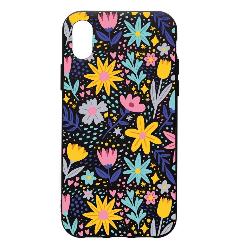 Husa Silicon Premium compatibila cu Samsung Galaxy A01, Little Flowers, cu interiorul din material textil, protectie camera, PB758